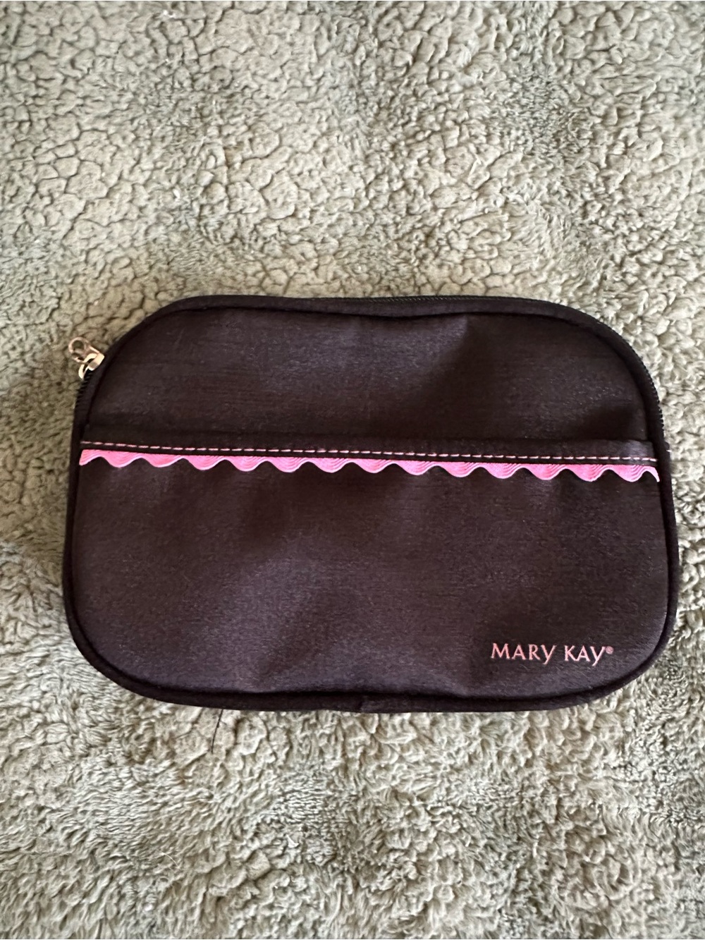 Mary Kay Black Cosmetic Pouch with Pink Trim